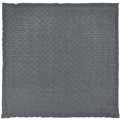 Home Waffle Weave Dishcloth Set With Canvas Holder dark gray dishcloth view. 