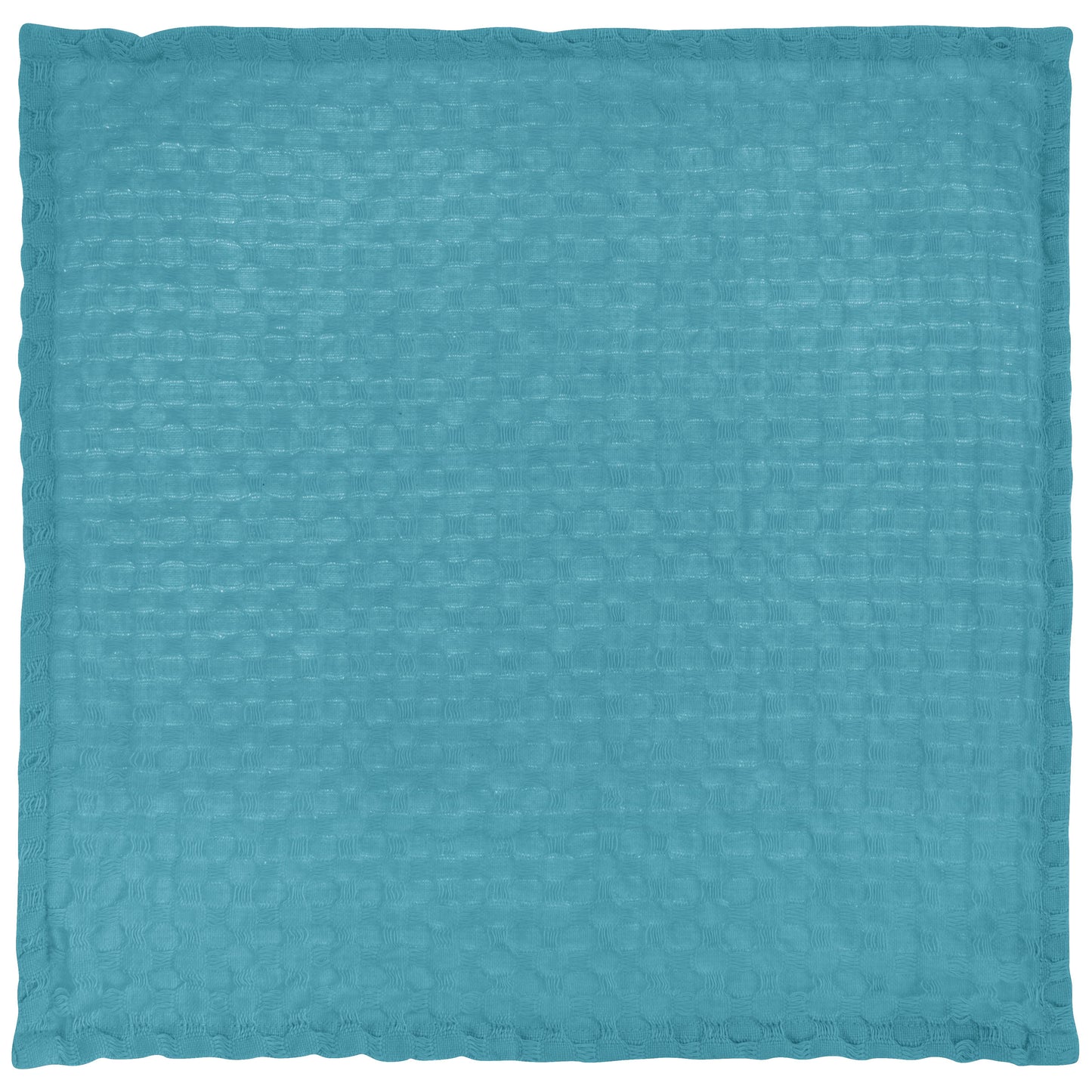 Simple Waffle Weave Dishcloth Set With Canvas Holder blue dishcloth view. 