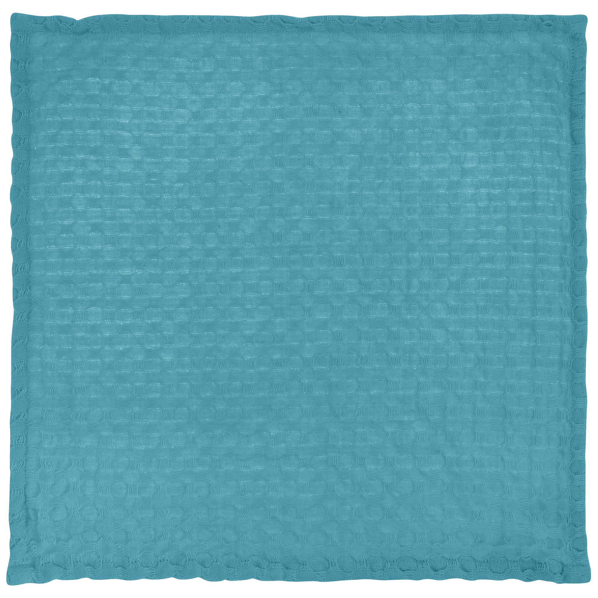 Simple Waffle Weave Dishcloth Set With Canvas Holder blue dishcloth view. 