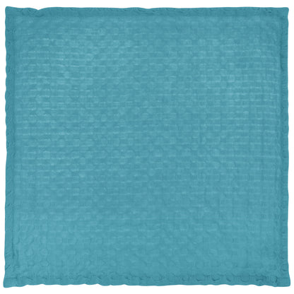 Simple Waffle Weave Dishcloth Set With Canvas Holder blue dishcloth view. 