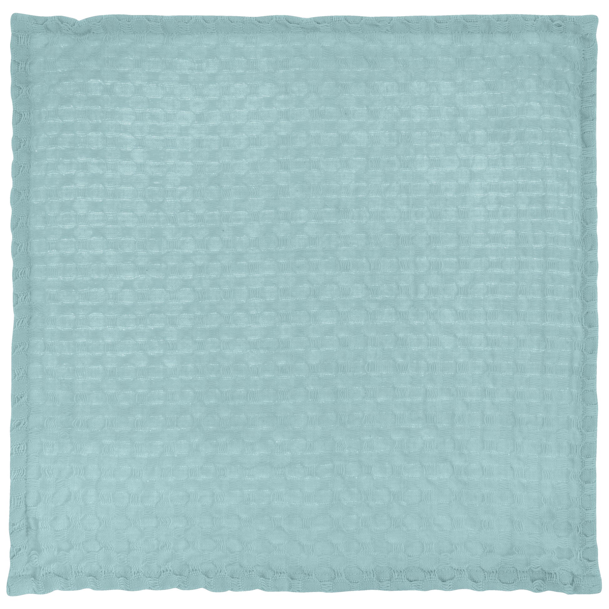 Simple Waffle Weave Dishcloth Set With Canvas Holder light blue dishcloth view. 