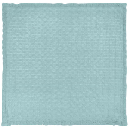 Simple Waffle Weave Dishcloth Set With Canvas Holder light blue dishcloth view. 