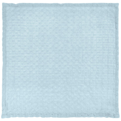Simple Waffle Weave Dishcloth Set With Canvas Holder pale blue dishcloth view. 