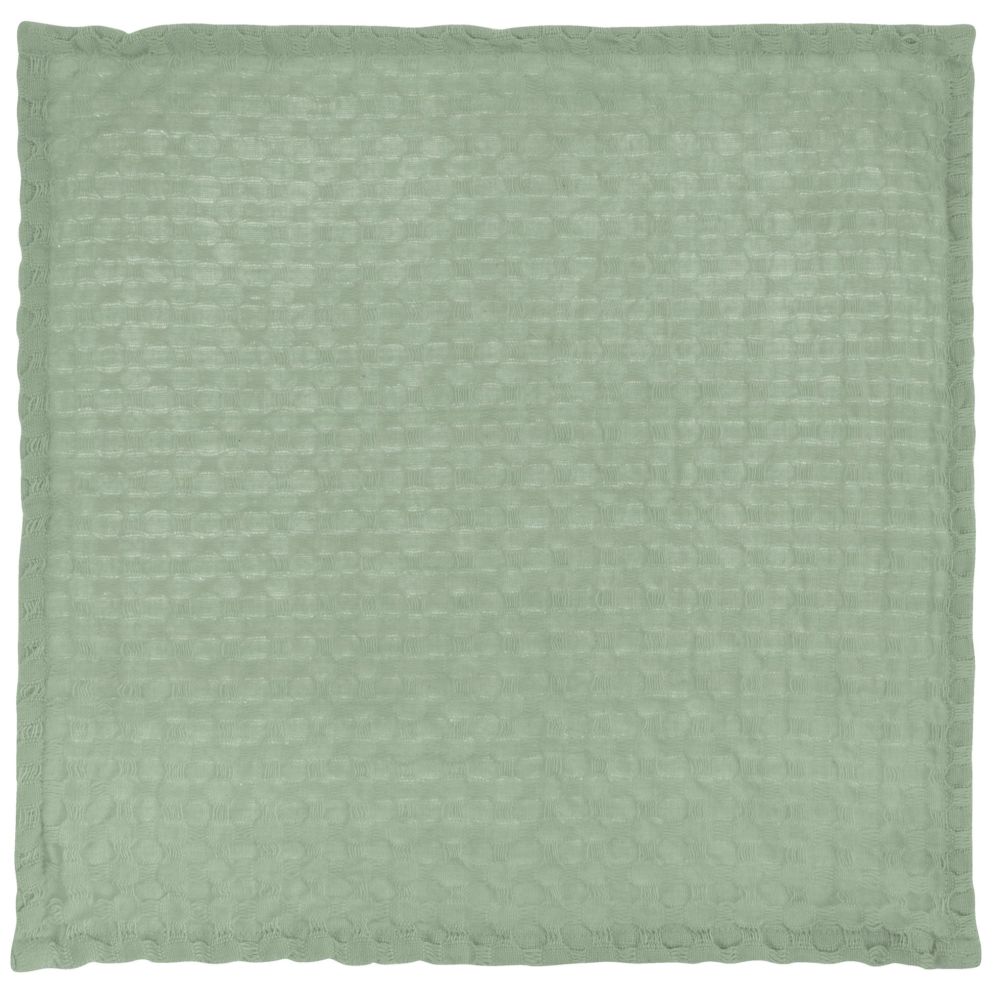Simple Waffle Weave Dishcloth Set With Canvas Holder green dishcloth view. 
