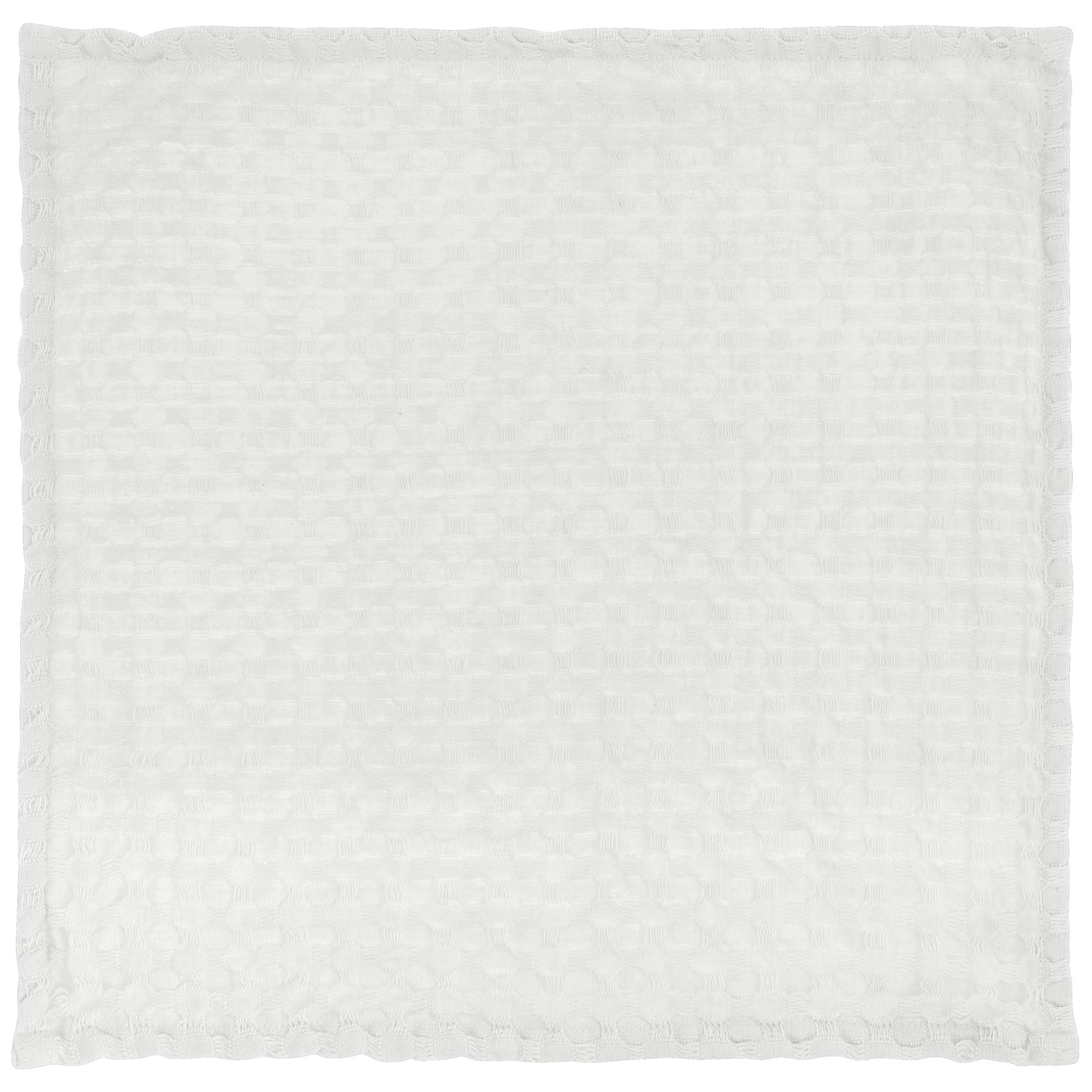 Happy Everything Waffle Weave Dishcloth Set With Canvas Holder white dishcloth view. 