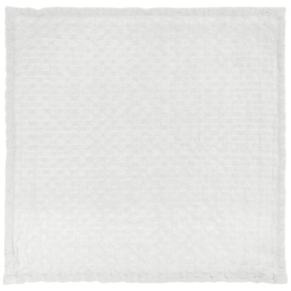 Happy Everything Waffle Weave Dishcloth Set With Canvas Holder white dishcloth view. 
