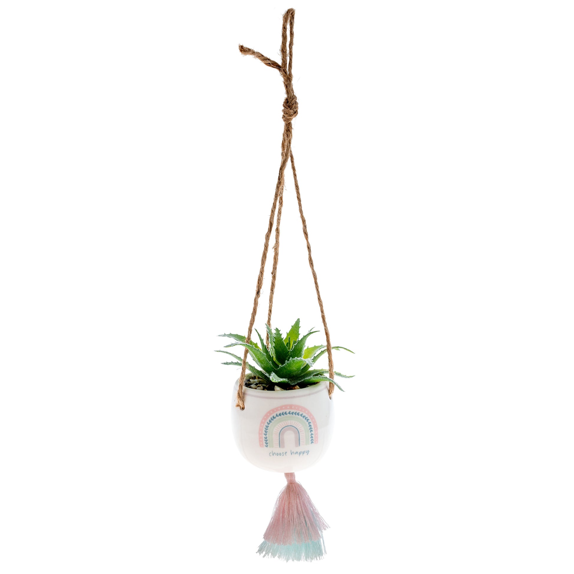 Choose Happy Hanging Succulent Pot hanging view. 