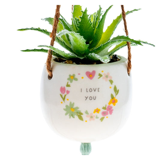 I Love You Hanging Succulent Pot