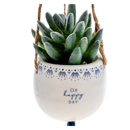 Oh Happy Day Hanging Succulent Pot