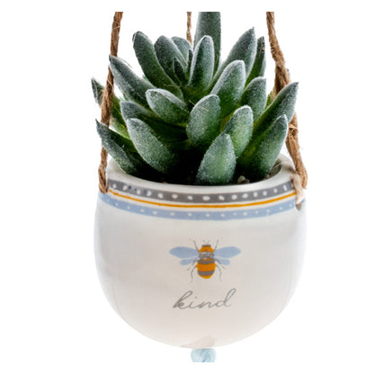 Bee Kind Hanging Succulent Pot