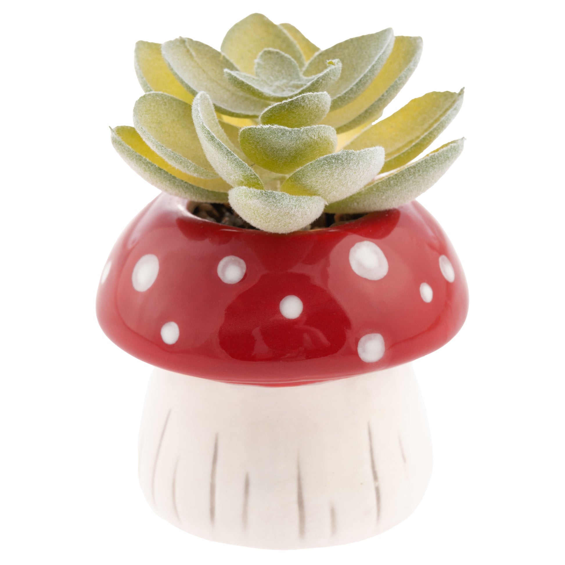 camper plant pot Karma Gifts Red Mushroom Shaped Succulent Pot