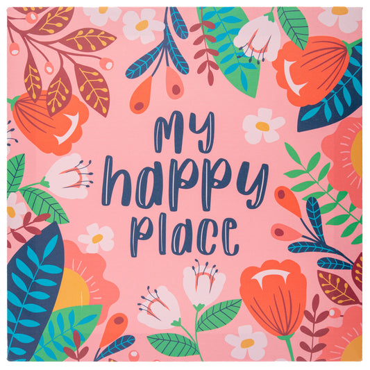 Happy Place 11.75 X 11.75 Canvas Wall Art