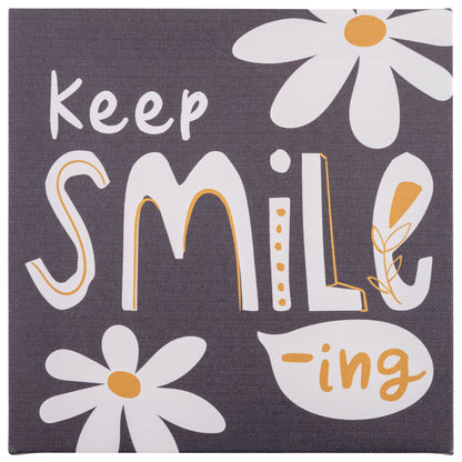 Keep Smiling 7.75 X 7.75 Canvas Wall Art