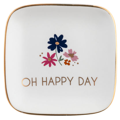 Oh Happy Day Small Flora Square Trinket Tray