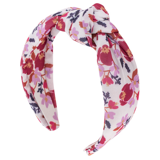 Plum Floral Knot Headband
