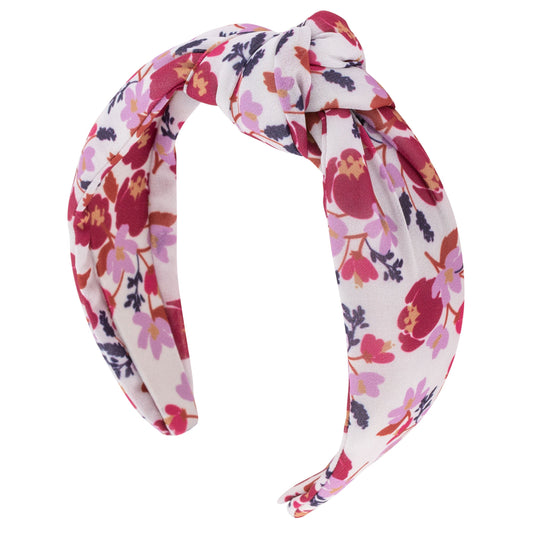 Plum Floral Knot Headband