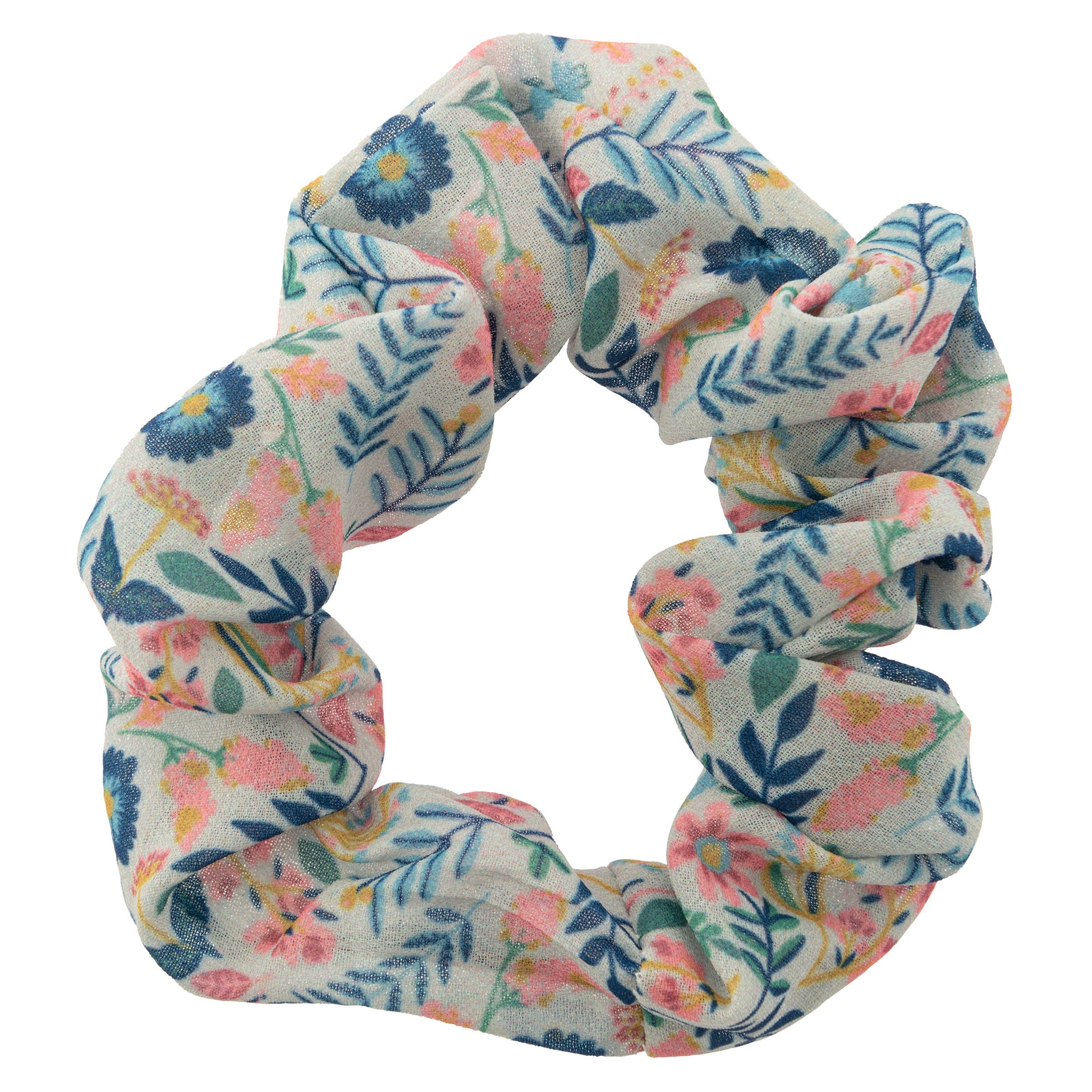 Fresco Floral Hair Scarves scrunchie view. 