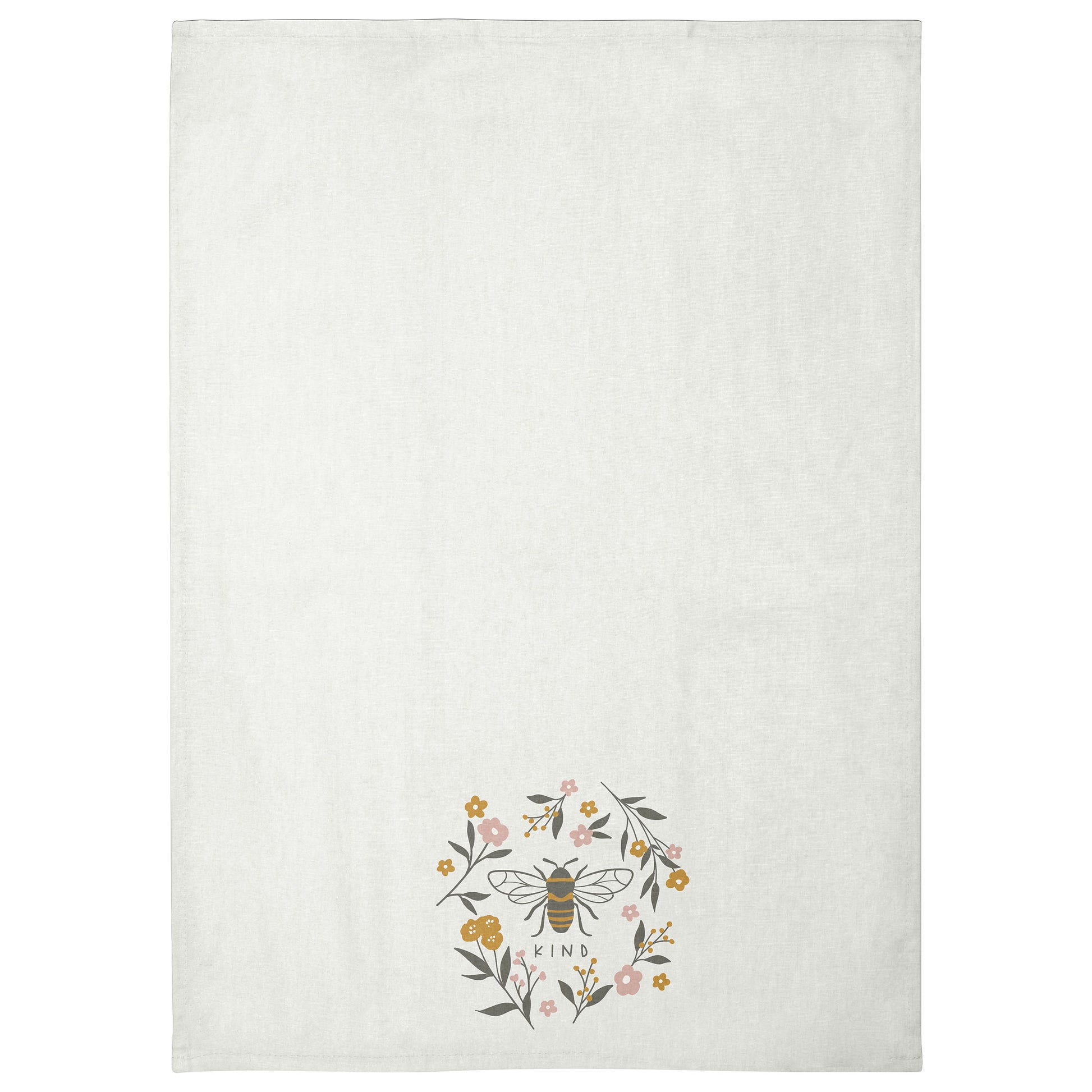 Bee Flora Tea Towel unfolded view. 