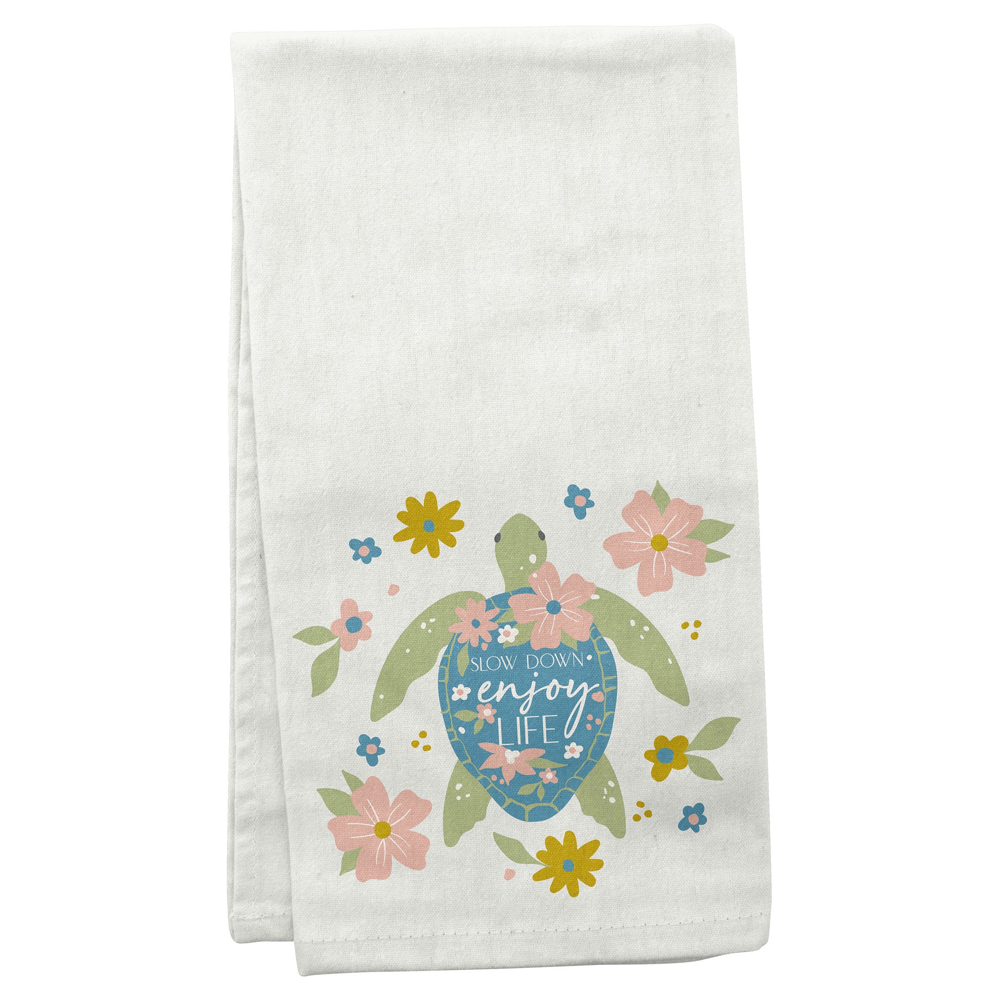 Turtle Flora Tea Towel