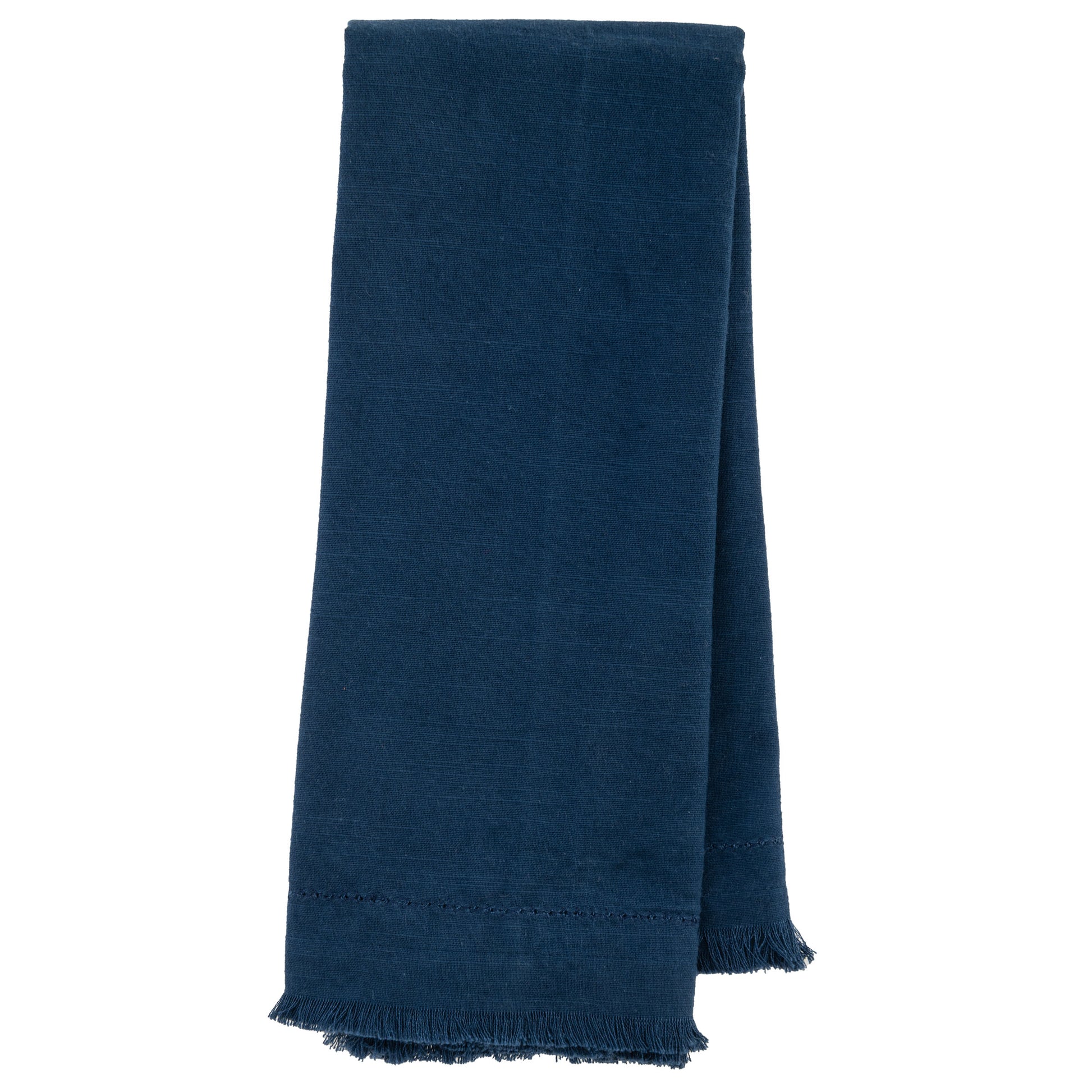 Indigo Chelsea Tea Towel With Spoon tea towel view. 
