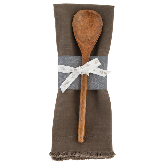 Mushroom Chelsea Tea Towel With Spoon