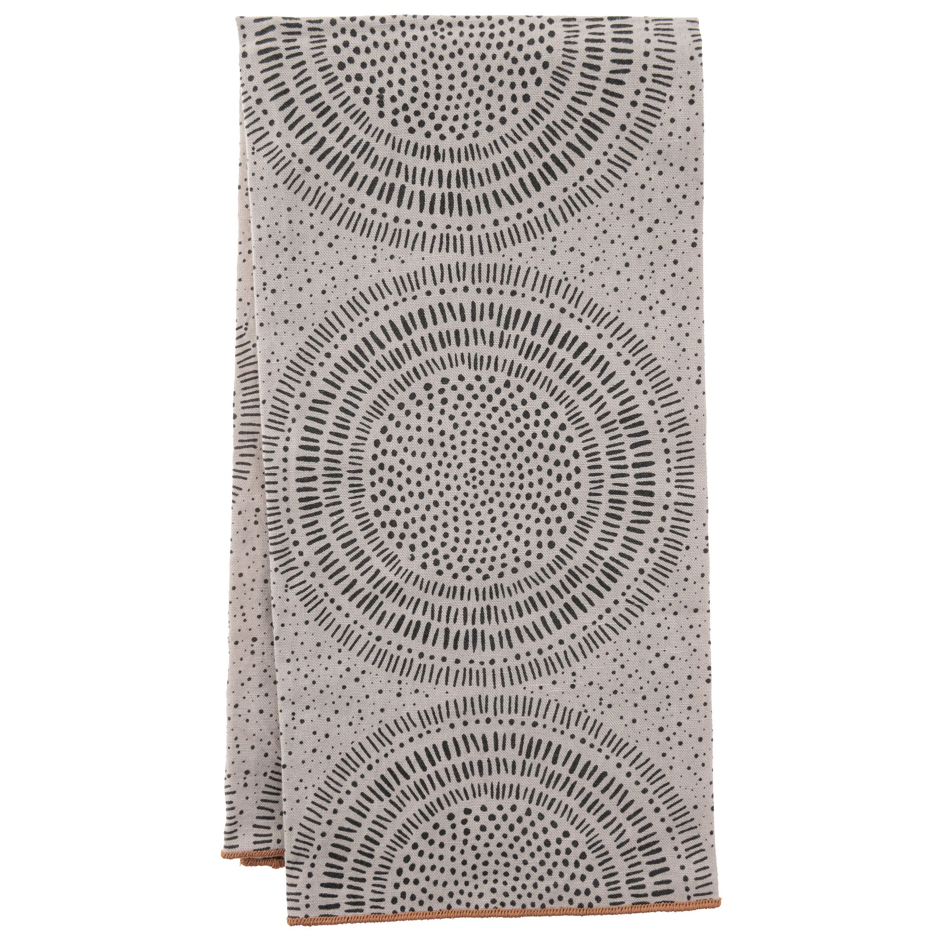 Painted Circles Linen Blend Tea Towel