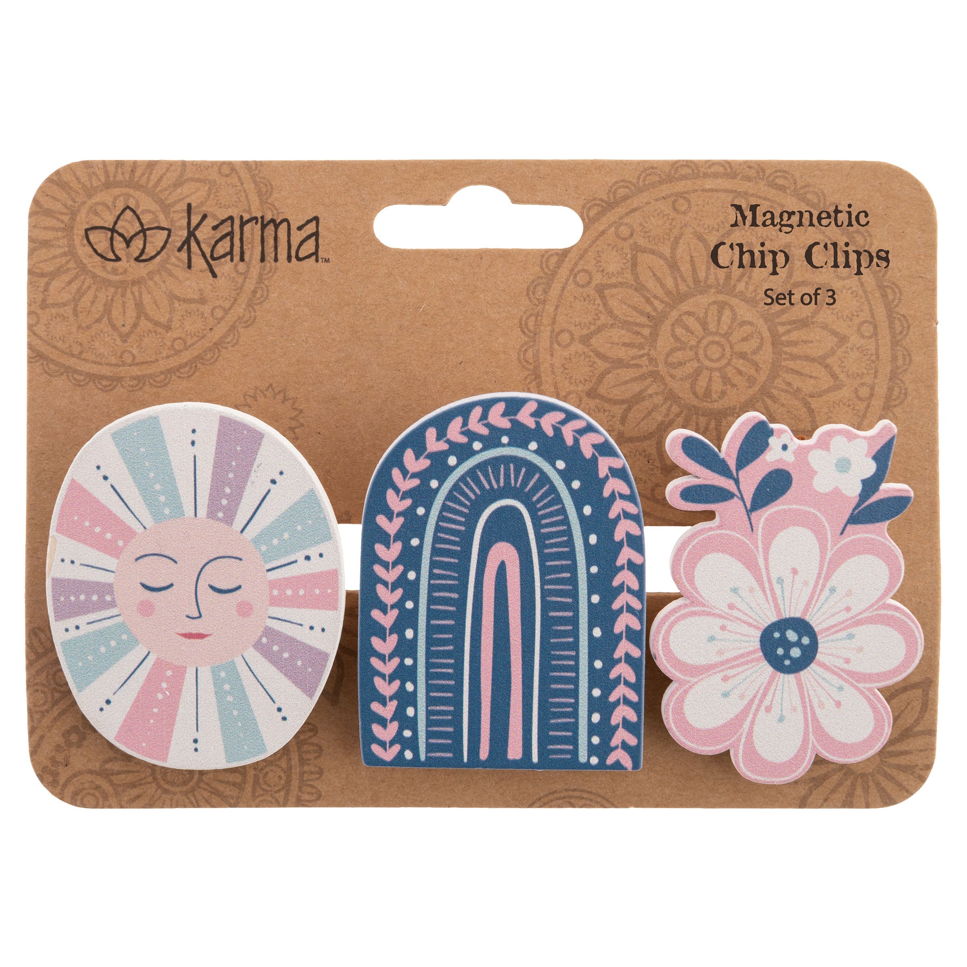 Rainbow Shaped Magnetic Chip Clips packaging view