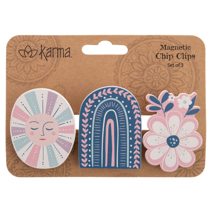 Rainbow Shaped Magnetic Chip Clips packaging view