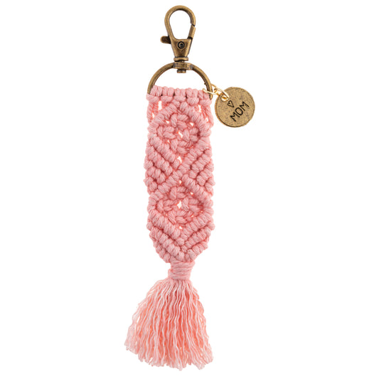 Mom Macrame Keychain
