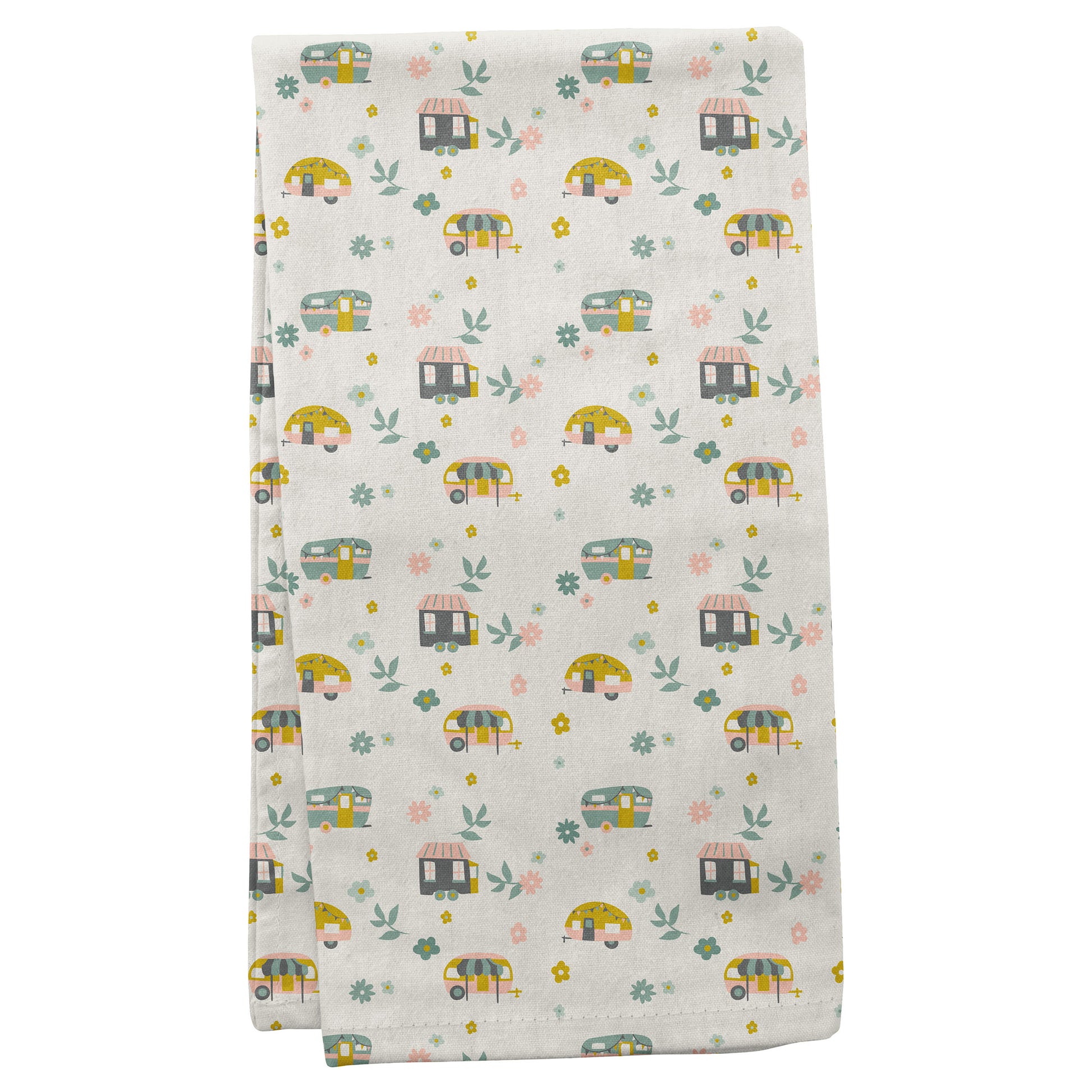 Camper Reese Pot Holder & Tea Towel Set tea towel view. 
