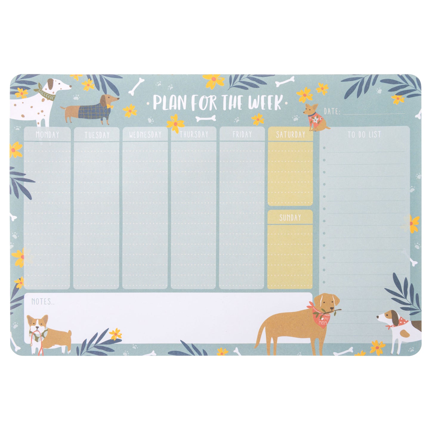 Dog Weekly Desk Pads