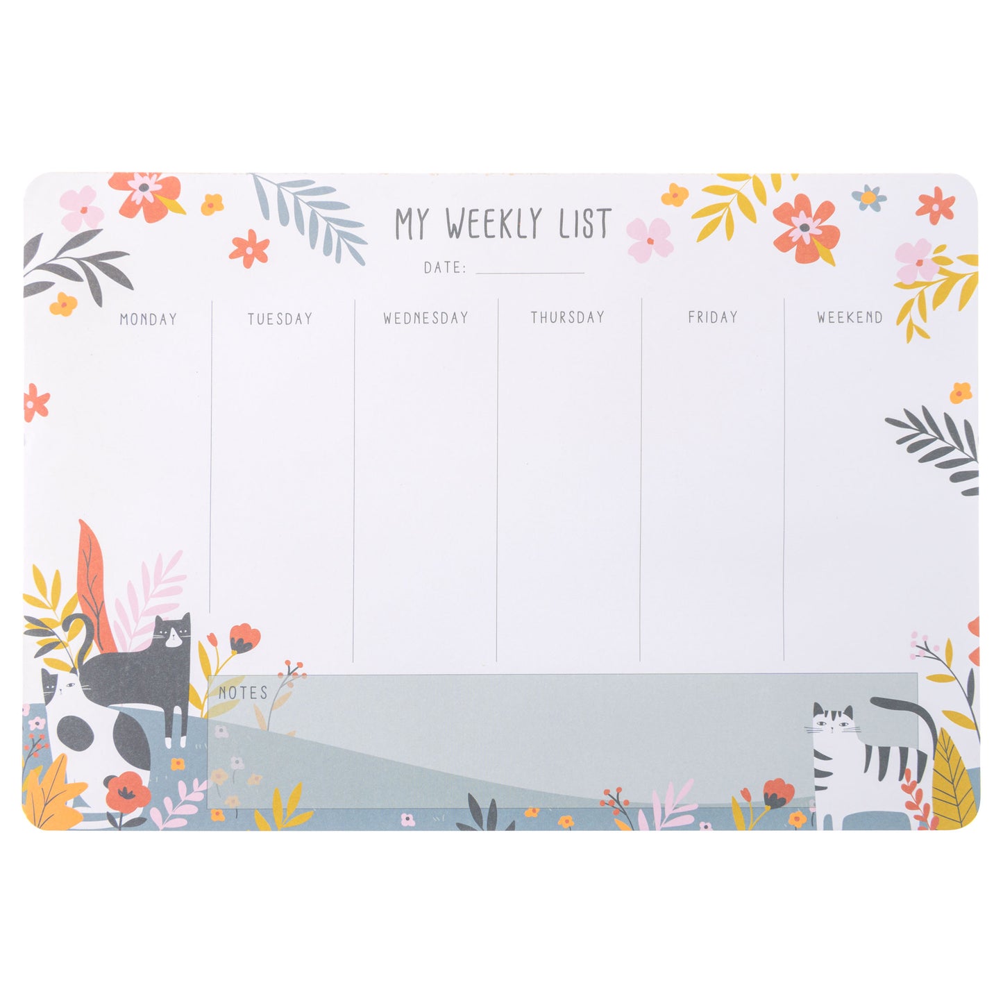 Cat Weekly Desk Pads