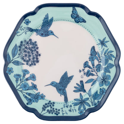 Hummingbirds Melamine Salad Plates individual view. 