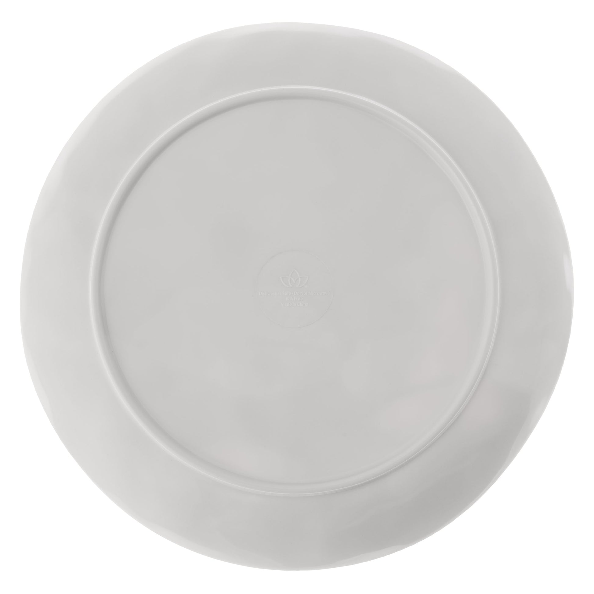 Seaside Floral Melamine Salad Plates back view. 