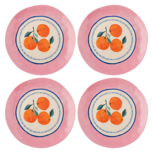 Oranges Melamine Salad Plates