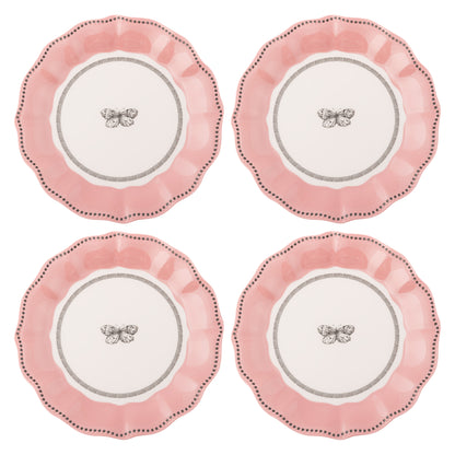Butterfly Melamine Salad Plates set of four view. 