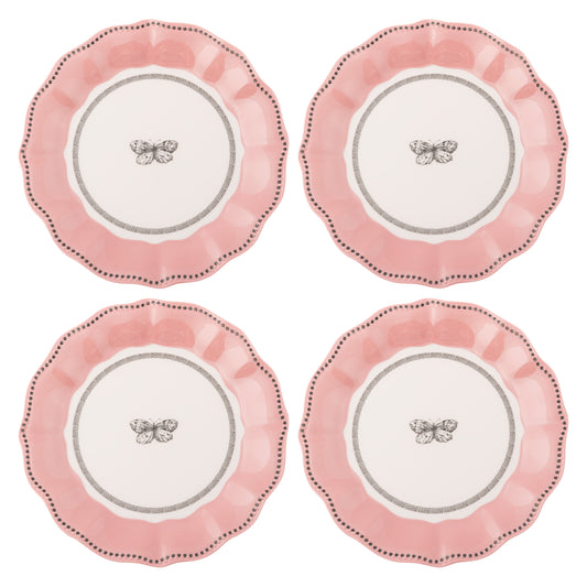 Butterfly Melamine Salad Plates set of four view. 