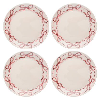 Pink Bows Melamine Salad Plates