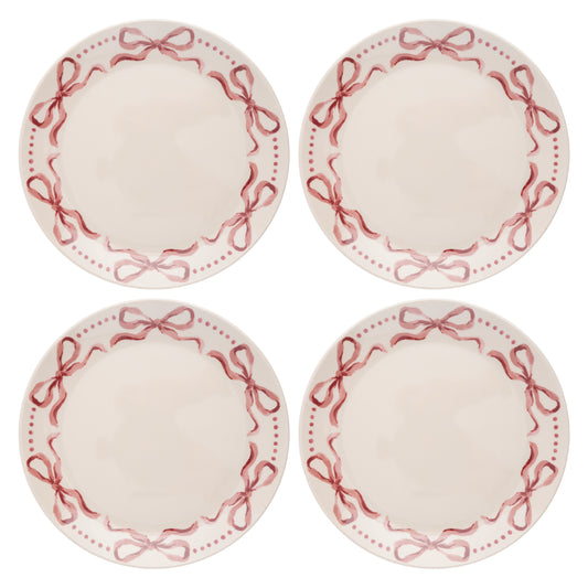Pink Bows Melamine Salad Plates