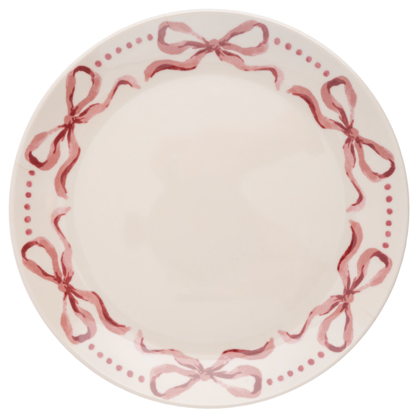 Pink Bows Melamine Salad Plates