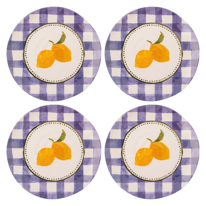 Lemons Melamine Salad Plates