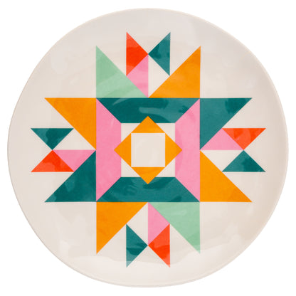 Quilt Blocks Melamine Salad Plates