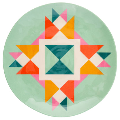 Quilt Blocks Melamine Salad Plates