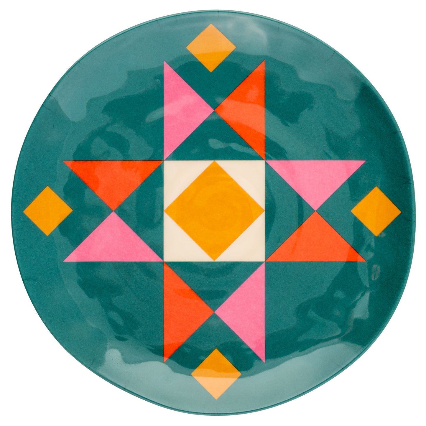Quilt Blocks Melamine Salad Plates
