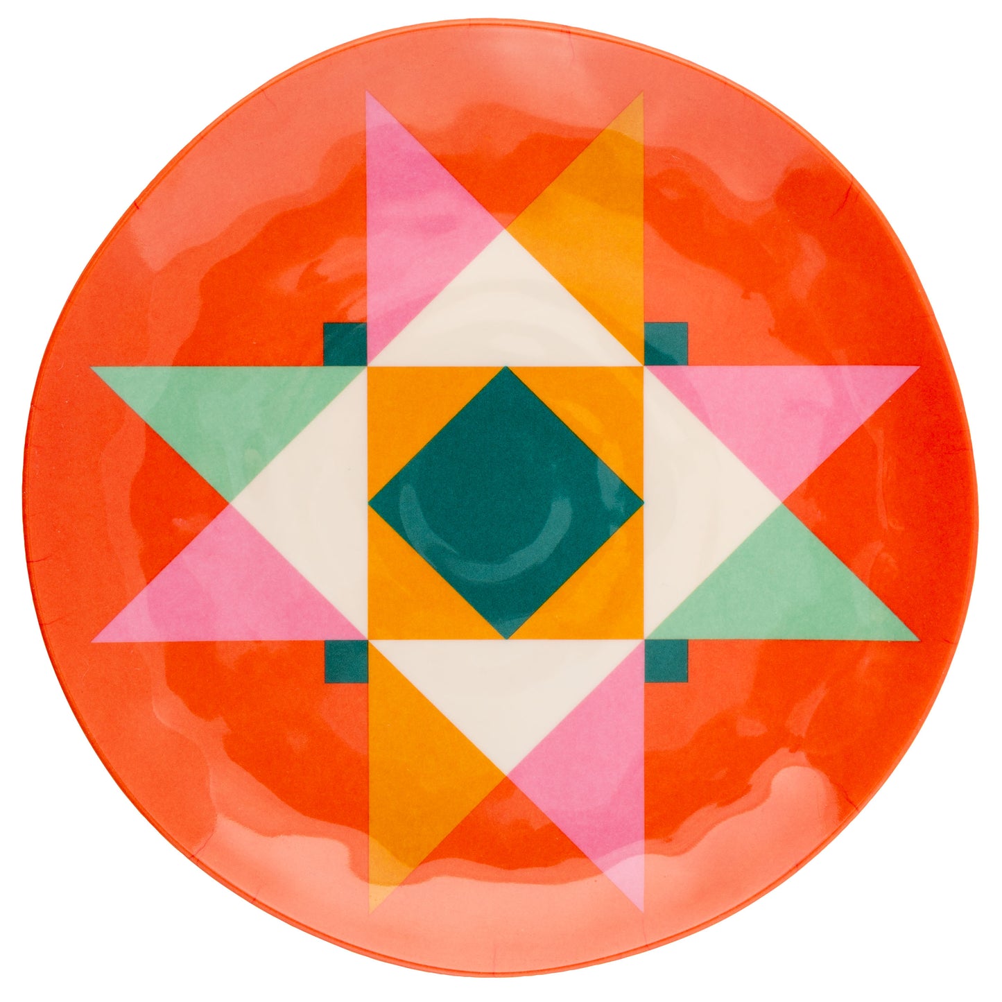 Quilt Blocks Melamine Salad Plates