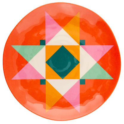 Quilt Blocks Melamine Salad Plates