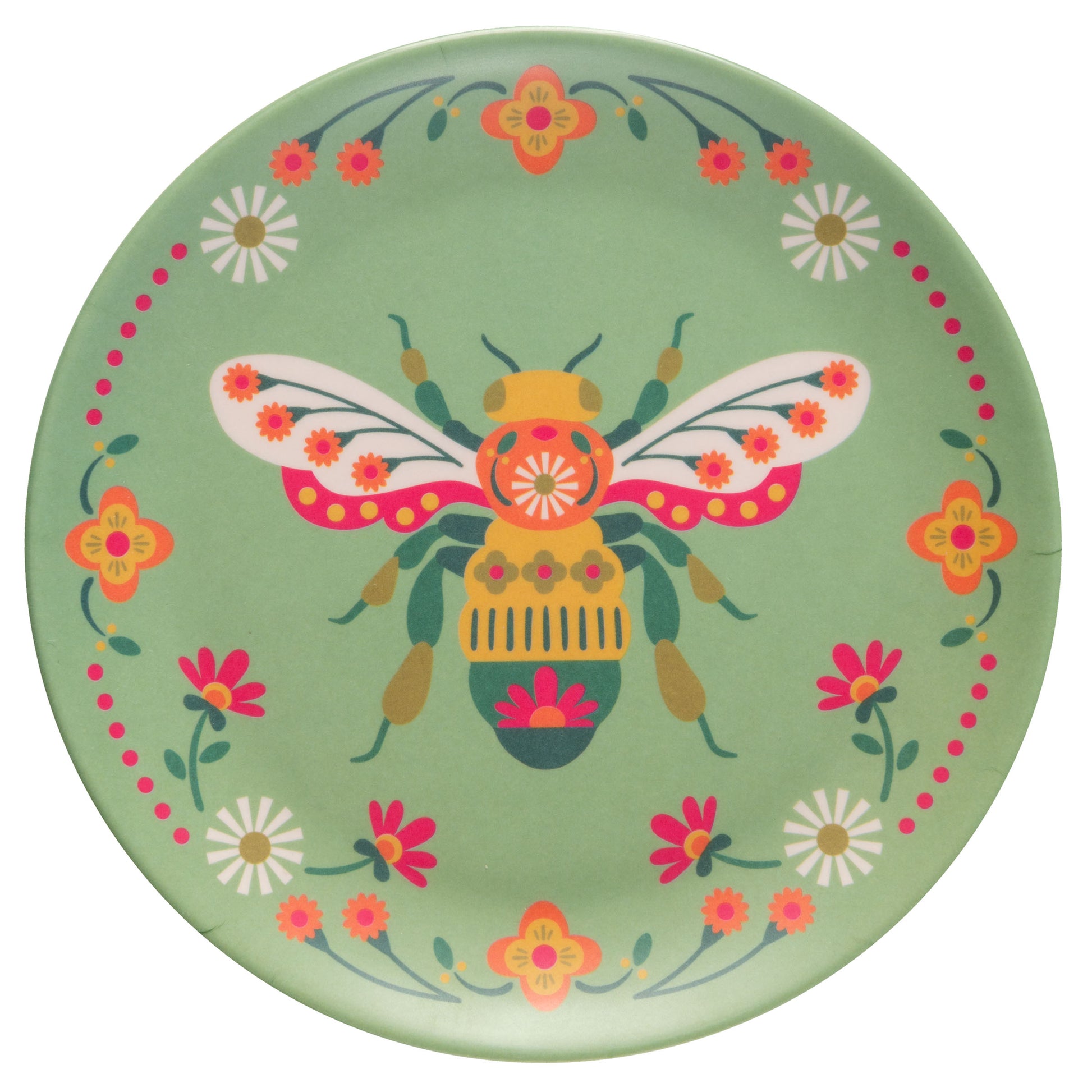 Bugs Melamine Plates green plate view. 