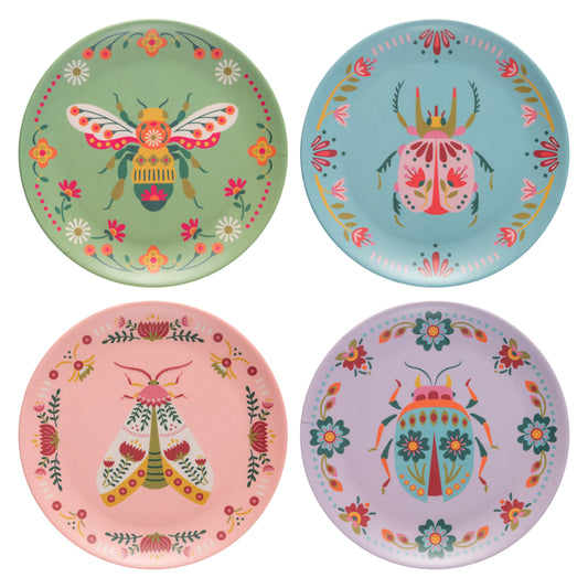 Bugs Melamine Plates set of four view. 
