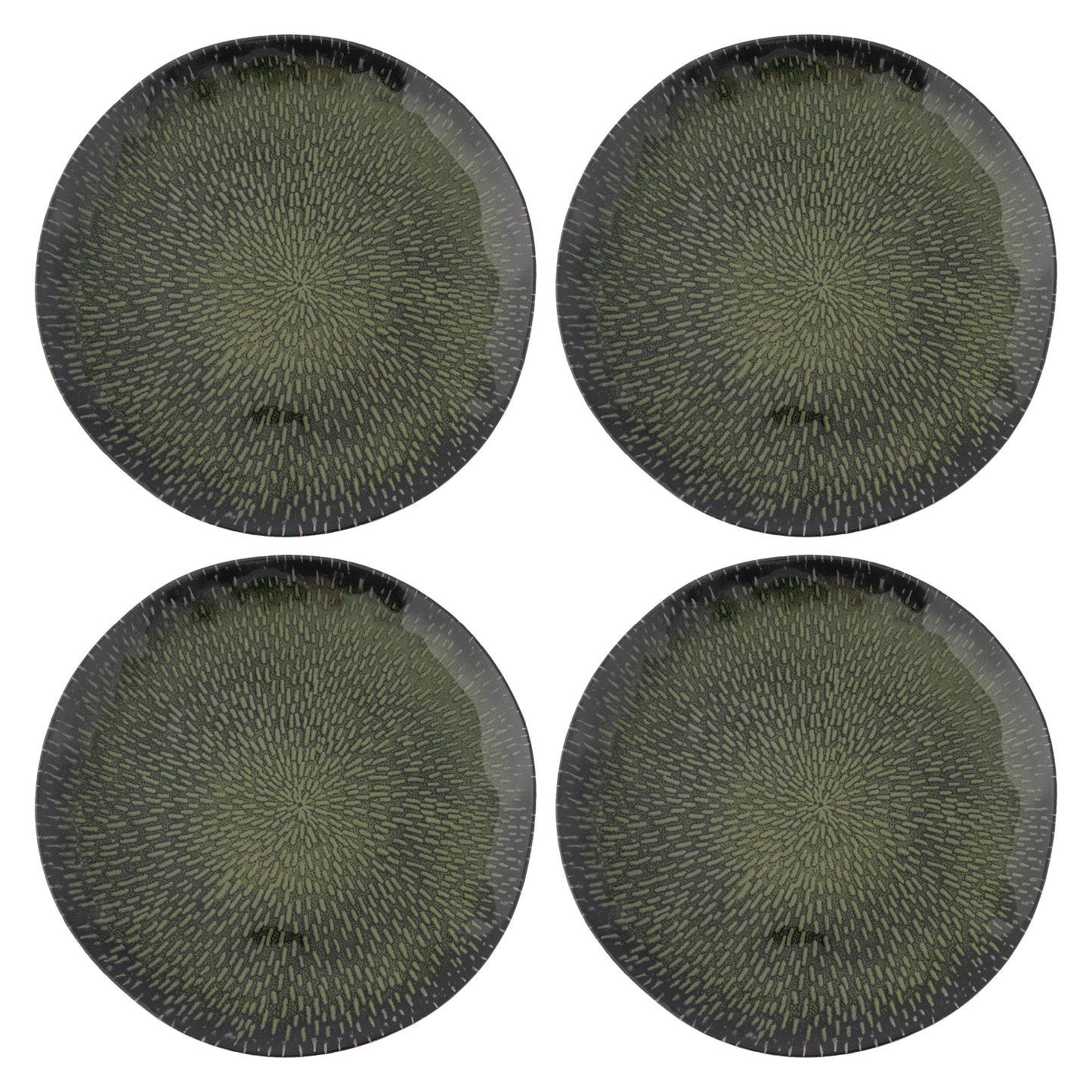 Evergreen Melamine Dinner Plates set of four view. 