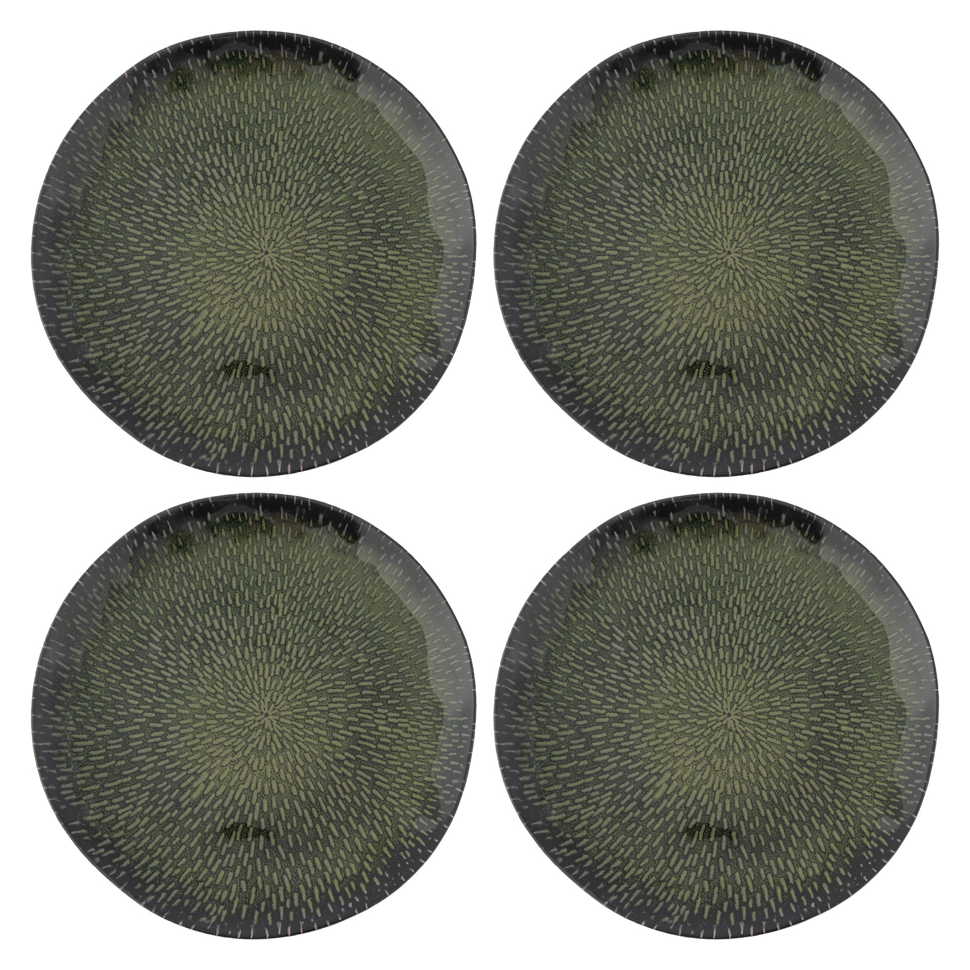 Evergreen Melamine Dinner Plates set of four view. 